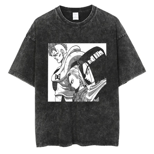 T-Shirt Estampa Dragonball Preto e Branco